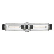 Hinkley Masthead Double Bathroom Wall Light Polished Chrome & Black