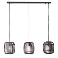 Mathias 3 Light Linear Pendant Dark Bamboo Mathias 3 Light Linear Pendant Dark Bamboo