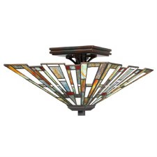 Quoizel Maybeck Flush Tiffany Ceiling Light Quoizel Maybeck Flush Tiffany Ceiling Light
