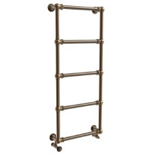 Mayfield Heated Towel Rail 650mm Antique Brass Lacquered