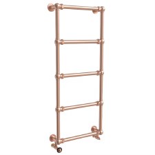 Mayfield Heated Towel Rail 650mm Brushed Copper