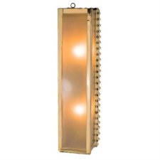 Ripple Medium Bulkhead Light Polished Brass Unlacquered