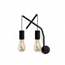 Veneto Metro Small Wall Light Black