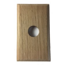 Rectangular Oak Pattress for Door Bells 136mm