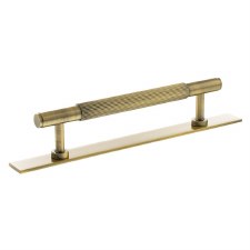 Battersea Linear Cabinet Pull with Backplate 128mm Antique Brass Battersea Linear Cabinet Pull with Backplate 128mm Antique Brass