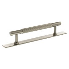 Battersea Linear Cabinet Pull with Backplate 128mm Satin Nickel Battersea Linear Cabinet Pull with Backplate 128mm Satin Nickel