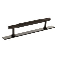 Battersea Linear Cabinet Pull with Backplate 128mm Urban Dark Bronze Battersea Linear Cabinet Pull with Backplate 128mm Urban Dark Bronze