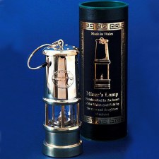 Welsh Medium Miners Lamp Polished Brass