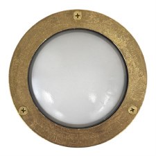 Circular Mini Bulkhead Light Raw Brass