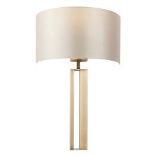 Minterne Wall Light Matt Antique Brass & Mink Shade