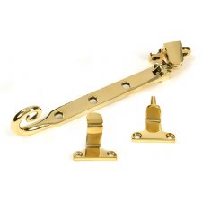 From The Anvil Monkeytail Stay for Steel Windows 8" Polished Brass