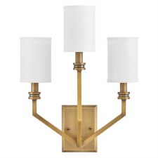 Hinkley Moore Triple Wall Light Heritage Brass