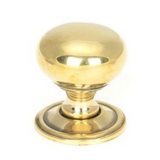 From The Anvil Mushroom Cabinet Knob Aged Brass Small