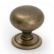 From The Anvil Mushroom Cabinet Knob 38mm Burnished Brass