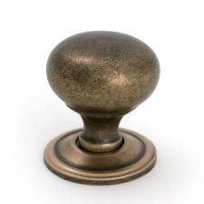 From The Anvil Mushroom Cabinet Knob 32mm Burnished Brass