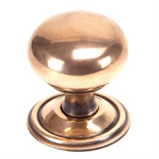 From The Anvil Mushroom Cabinet Knob Polished Bronze Large