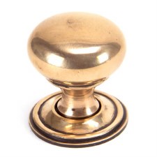 From The Anvil Mushroom Cabinet Knob Polished Bronze Small