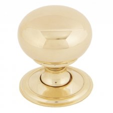 From The Anvil Mushroom Cabinet Knob Polished Brass Small