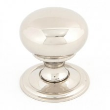 From The Anvil Mushroom Cabinet Knob Polished Nickel Small