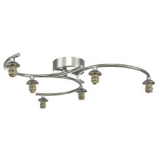 Nakita 6 Light Semi Flush Pendant Polished Chrome