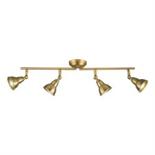 Nathaniel 4 Light Bar Spotlights Aged Brass