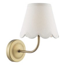 Navarro Rechargable Wall Light & Shade Antique Brass