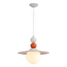 David Hunt Neo Single Pendant Light Cotswold Cream & Marmalade