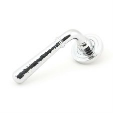 From The Anvil Newbury Lever Door Handles Hammered Art Deco Polished Chrome Unsprung From The Anvil Newbury Lever Door Handles Hammered Art Deco Polished Chrome Unsprung