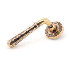 From The Anvil Newbury Lever Door Handles Hammered Beehive Polished Bronze Unsprung From The Anvil Newbury Lever Door Handles Hammered Beehive Polished Bronze Unsprung