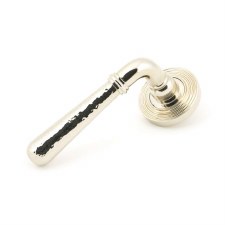 From The Anvil Newbury Lever Door Handles Hammered Beehive Polished Nickel Unsprung From The Anvil Newbury Lever Door Handles Hammered Beehive Polished Nickel Unsprung