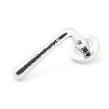 From The Anvil Newbury Lever Door Handles Hammered Plain Polished Chrome Unsprung From The Anvil Newbury Lever Door Handles Hammered Plain Polished Chrome Unsprung