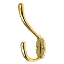 From The Anvil Newbury Hat & Coat Hook Polished Brass