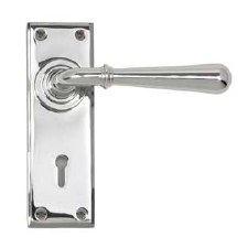 From The Anvil Newbury Lever Lock Set Polished Chrome