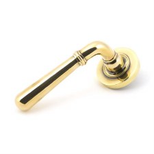 From The Anvil Newbury Lever on Rose Set Plain Aged Brass Unsprung