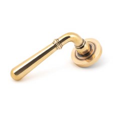 From The Anvil Newbury Lever on Rose Set Plain Polished Bronze Unsprung