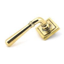 From The Anvil Newbury Lever on Rose Set Square Aged Brass Unsprung