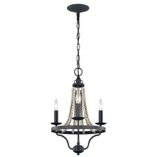 Feiss Nori 3 Light Chandelier Weathered Zinc Feiss Nori 3 Light Chandelier Weathered Zinc