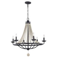 Feiss Nori 6 Light Chandelier Weathered Zinc Feiss Nori 6 Light Chandelier Weathered Zinc