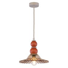 David Hunt Nueva Single Pendant Marmalade & Amber Glass