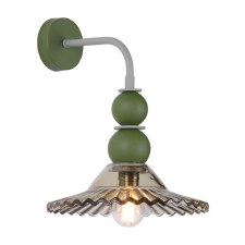 David Hunt Nueva Wall Light Sage & Green Glass