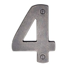 Heritage Screw Fix House Number RPW351 4 Rustic Pewter