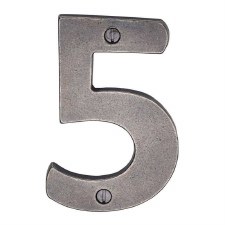 Heritage Screw Fix House Number RPW351 5 Rustic Pewter