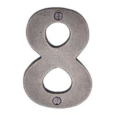 Heritage Screw Fix House Number RPW351 8 Rustic Pewter