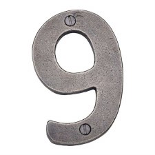 Heritage Screw Fix House Number RPW351 9 Rustic Pewter