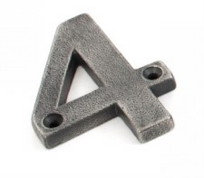 From The Anvil Numeral 4 Antique Pewter From The Anvil Numeral 4 Antique Pewter