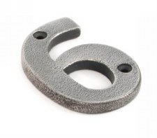 From The Anvil Numeral 6 Antique Pewter From The Anvil Numeral 6 Antique Pewter