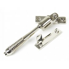 From The Anvil Locking Night Vent Reeded Window Handle Polished Nickel