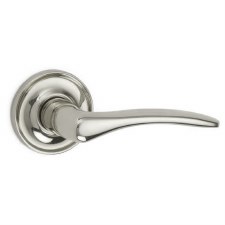 Ockham Raised Rose Door Handles Polished Nickel