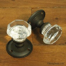 Octagonal Glass Door Knobs Oil Rubbed Bronze