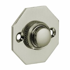 Croft Octagonal Door Bell Push 1916 Polished Nickel